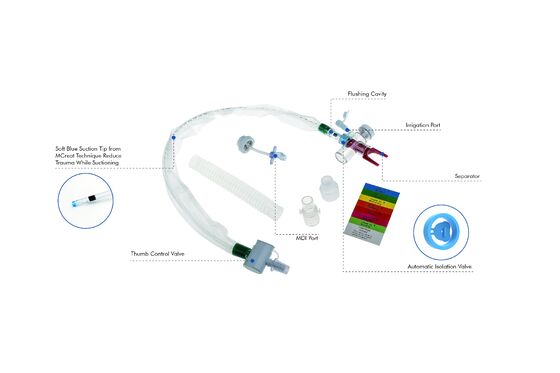 좋은 가격 일회용 닫힌 흡수 시스템 트라케오스토미 튜브 의료 장비 T형 자동 빨래 72H 온라인으로