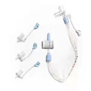 좋은 가격 PVC 폐쇄 시스템 흡수 카테터 어린이 타입 크기 8fr MDI 커넥터와 컬러 코딩 링 온라인으로